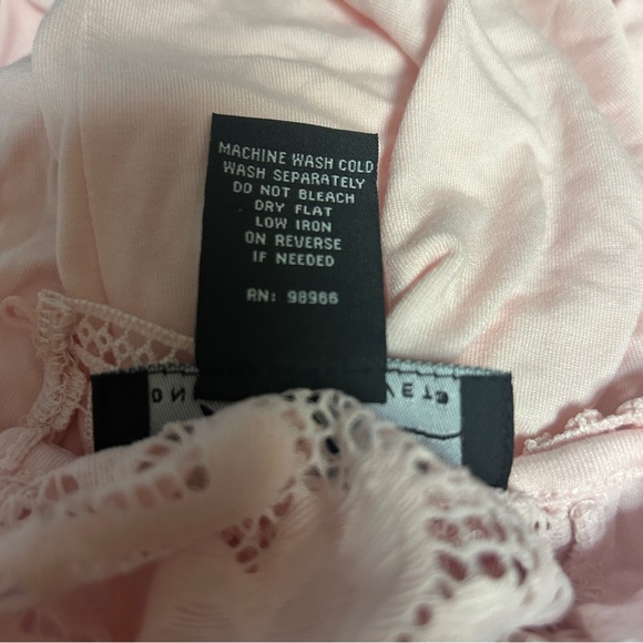 Midnight Velvet Lace Cap Sleeve Office Casual Retro Romantic Pastel Pink Top - Picture 9 of 9